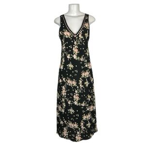 Oscar De La Renta Slip Dress Lace Sz Small Floral Sleeveless Y2K Cottagecore VTG
